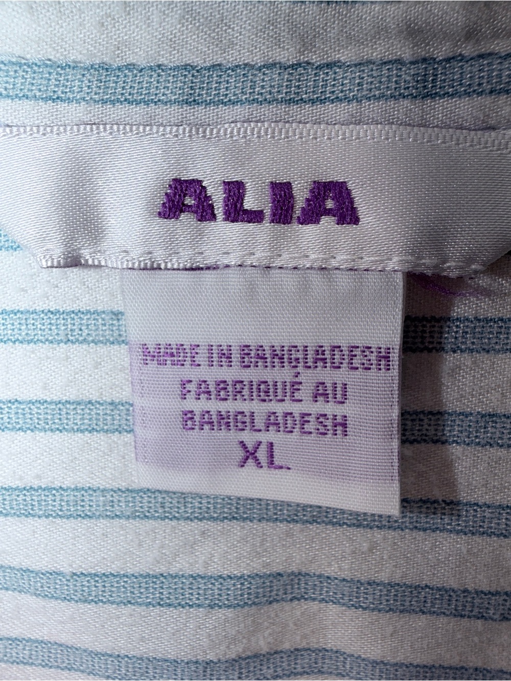 Super Soft White & Blue Striped Lyocell Button-Up Shirt with Navy Embroidery 🛳️ - Picture 7 of 7